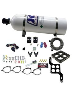Nitrous Express Dominator Billet Crossbar Stage 6 Nitrous Kit (50-300HP) w/15lb Bottle - 60047-15