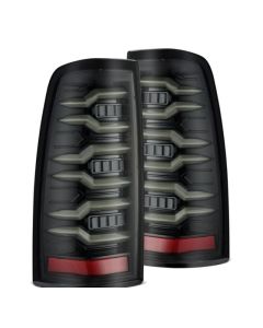 AlphaRex 99-06 Chevrolet Silverado Sierra LUXX-Series LED Tail Lights Alpha-Black - 620005