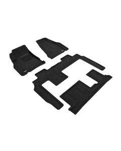 3D Maxpider 09-17 Chevrolet Traverse w Bench 2nd Row Elegant 1st 2nd 3rd Row - Floor Mat Set (Black) - L1CH06004709