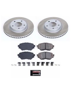 Power Stop 17-18 Mazda 3 Front Semi-Coated Rotor Kit - SC7517