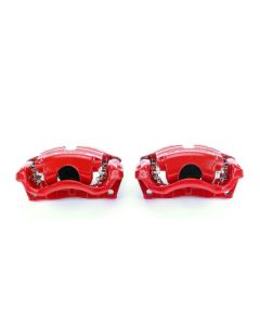 Power Stop 14-18 Mazda 3 Front Red Calipers w/Brackets - Pair - S7158