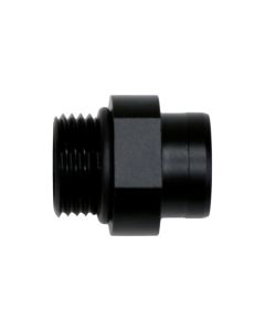 DeatschWerks 8AN ORB to S387 Pre-Filter Sock Adapter - Anodized Matte Black - 6-02-0737-B
