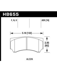 Hawk Alcon HPS 5.0 Street Brake Pads - HB655B.620