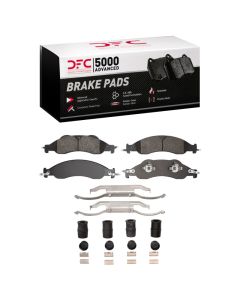 DFC 07-09 Ford Expedition Front 5000 Advanced Semi Metallic Brake Pads and Hardware Kit - 1551-1278-01
