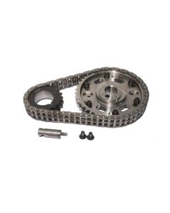 COMP Cams Ultimate Adjustable Timing Set for Chevrolet Small Block V8 283-400 1957-1986, Billet Steel, Black Finish, 4-Bolt Cam Gear - 8138CPG