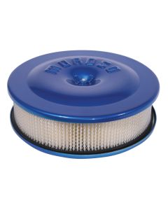 Moroso Race/Street Air Cleaner - 8-1/2in x 2-3/8in Filter - Aluminum - Blue Powder Coat - 66305