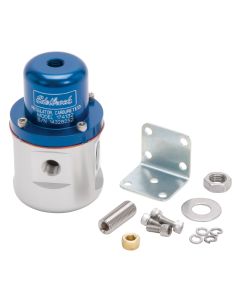 Edelbrock Fuel Pressure Regulator Carbureted 160 GPH 5-10 PSI 3/8In In/Out 3/8In Return Blue/Clear - 174132
