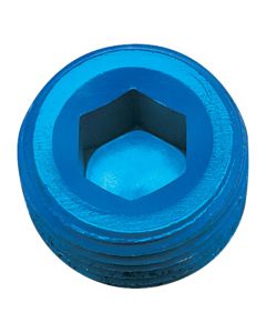 Russell Performance 1/2in Allen Socket Pipe Plug (Blue) - 662060