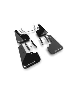 Rally Armor 2025+ Hyundai Tucson (Excl. ICE & XRT) Black UR Mud Flap w/ White Logo - MF135-UR-BLK-WH