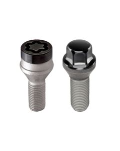 McGard 4 Lug Hex Install Kit w/Locks (Cone Seat Bolt) M12X1.25 / 17mm Hex / 22.0mm Shank L. - Black - 67232BK