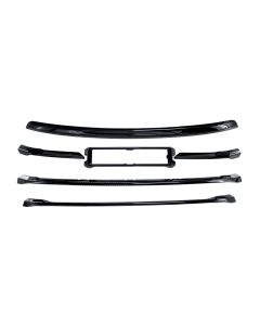ABS6864BLK 24-26 GMC Acadia Elevation 6 PCS Gloss Black Tape-on Grille Overlay