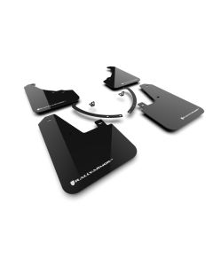 Stylish Black Flap Bag with White Logo - RALL-MF118-UR