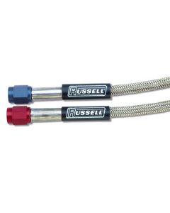 Russell Performance -3 AN x 1/8in NPT 8-1/2in Pre-Made Nitrous and Fuel Line - 658020