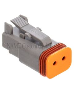 NAMZ Deutsch DT Series 2-Wire Plug & Wedgelock - Grey (Repl HD 72132-94GY) - DP-2G