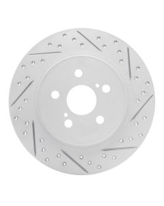 R1 11-17 Lexus Ct200H Rear Right Drilled & Slotted Geo-Carbon Rotor - 830-75029R