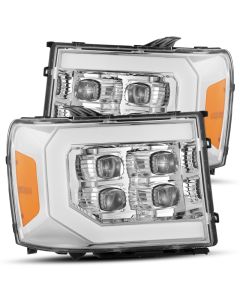 GMC Sierra 1500 | Sierra 2500 | Sierra 3500 NOVA-Series Led Projector Headlights Chrome 2007-2014 Al