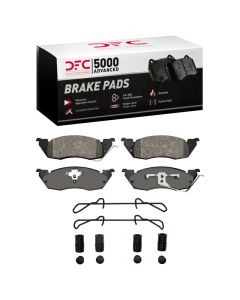 DFC 91-98 Dodge Dakota RWD Front 5000 Advanced Semi Metallic Brake Pads and Hardware Kit - 1551-0529-02