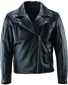 Classic Black Leather Jacket - Small | Kuryakyn Ironclad
