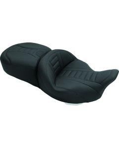 Mustang 08-21 Harley Electra Glide, Rd Glide, Rd King, Str Glide Touring 1PC Seat Deluxe - Black - 79006