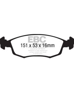 EBC 11+ Fiat 500 1.4 (ATE Calipers) Ultimax2 Front Brake Pads - UD1568