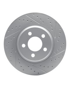 R1 16-26 Lexus Rx350L Front Right Drilled & Slotted Geo-Carbon Rotor - 830-75062R