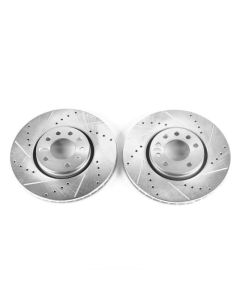 Power Stop 03-11 Saab 9-3 Front Evolution Drilled & Slotted Rotors - Pair - EBR681XPR