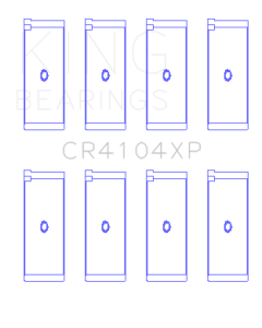 King Engine Bearings Audi/VW 83-03 1.6L/1.8L/2.0L (Size +.025) Performance Rod Bearing Set - CR4104XP.026