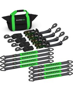 Rhino USA Heavy Duty Vehicle Tie Down Kit (Snap Hook) - TD-VS2INKIT-SNAP