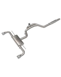 aFe Gemini XV 3in to 2 1/2in 304 SS Cat-Back Exhaust 22-23 Volkswagen GTI (MK8) 2.0L w/Polished Tips - 49-36451-P