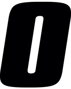 Hardline Dirt Digits 3pk 7 in. - High Gloss Number 0 - Black - DD73B-0