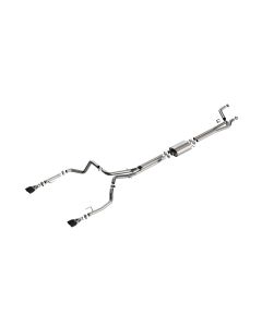 Borla 24-25 Chevy Silverado 1500 (6.2L V8) S-Type Cat Back - 3.5in Black Chrome Tips - 141000BC