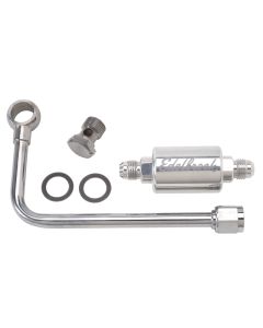 Edelbrock 3/8In Hard Fuel Line w/ -6 B-Nut and Polished Filter - 8131