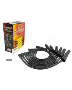 Granatelli 10-14 Ford 6.2L Perf Wire Set w/Inserts/Black Hi-Temp Jacket/Black Fire Sleeve - 28-2116HTBB
