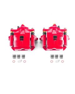 Power Stop 01-05 Toyota RAV4 Front Red Calipers w/Brackets - Pair - S2688