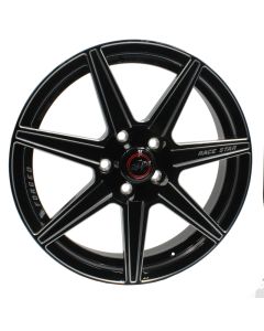 Race Star 72 ValStar 17x 2.25 / 0BC / 1.7BS / in CB / Black w/Machined Accents Wheel - 72-72400112AB