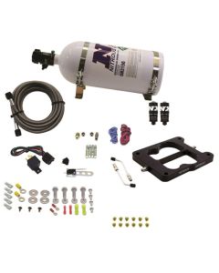 Nitrous Express Q-Jet/Holley Spread Bore Hitman Plus Nitrous Kit (50-200HP) w/10lb Bottle - 40081-10