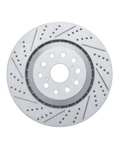 R1 07-23 Lexus Ls460 Left Front Drilled & Slotted Geo-Carbon Rotor - 830-75019D