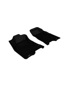 3D MAXpider 2004-2012 Chevrolet/GMC Colorado/Canyon Crew Cab Kagu 1st Row Floormat - Black - L1CH02711509