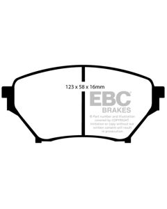 EBC 01-03 Mazda Miata MX5 1.8 (Sports Suspension) Ultimax2 Front Brake Pads - UD890