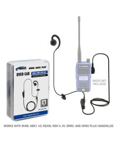 Rugged Radios Lapel Mic - 1 Wire with Ear Hook for Handheld Radios - LM-LT-RH