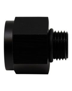 DeatschWerks 6AN ORB Male to M18 X 1.5 Metric Female (Incl O-Ring) - Anodized Matte Black - 6-02-0605-B
