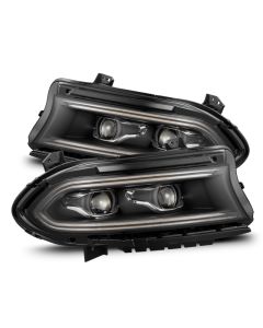 AlphaRex 15-23 Dodge Charger LUXX-Series LED Proj Headlights Black w/Activtn Lgt & Seq.Sig / SB DRL - 880599