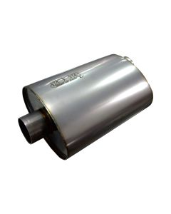 Kooks 2.5in. Oval Center/Offset Muffler 12in. Long Body Stainless Steel - MUF-009