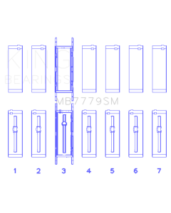 King Engine Bearings BMW B58B30A (Size 0.25 Oversized) Main Bearing Set - MB7779SM0.25