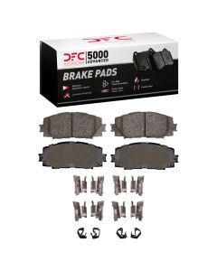 DFC 06-18 Toyota Yaris (USA/Canada) Front 5000 Advanced Ceramic Brake Pads and Hardware Kit - 1551-1184-01