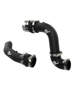 aFe 23-24 Ford Diesel Trucks V8-6.7L (td) BladeRunner Aluminum Hot and Cold Charge Pipe Kit - Black - 46-20734-B