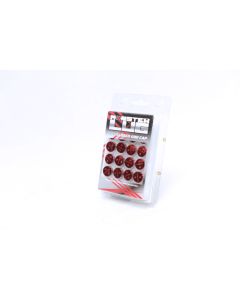 Red Wheel Mate Monster Lug Nut Caps 14x1.50 - WHEE-33007R