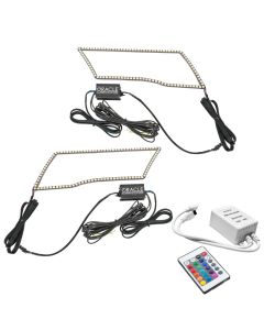 Oracle 09-18 Dodge Ram RGB+A + Switchback Quad Headlight Halo Kit w/ Simple Controller - 1328-504