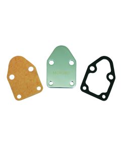 Moroso Chevrolet Small Block Fuel Pump Block-Off Plate - Chrome Plated Steel - 65393