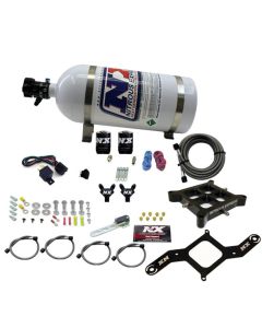 Nitrous Express 4150 Billet Crossbar Stage 6 Nitrous Kit (50-300HP) w/10lb Bottle - 60042-10